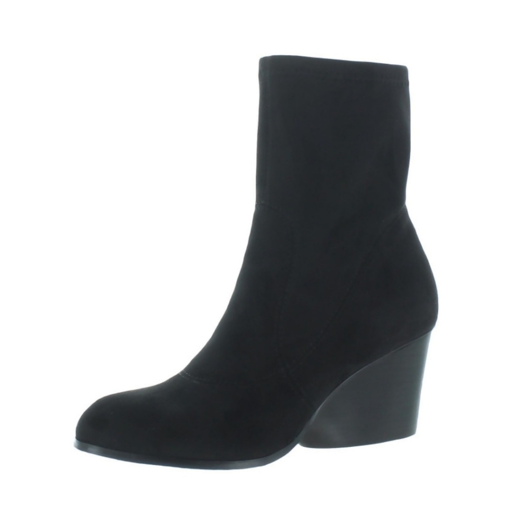 Donald J Pliner Womens Pandra Black Stretch Suede Pull On Ankle Boots 8 M.